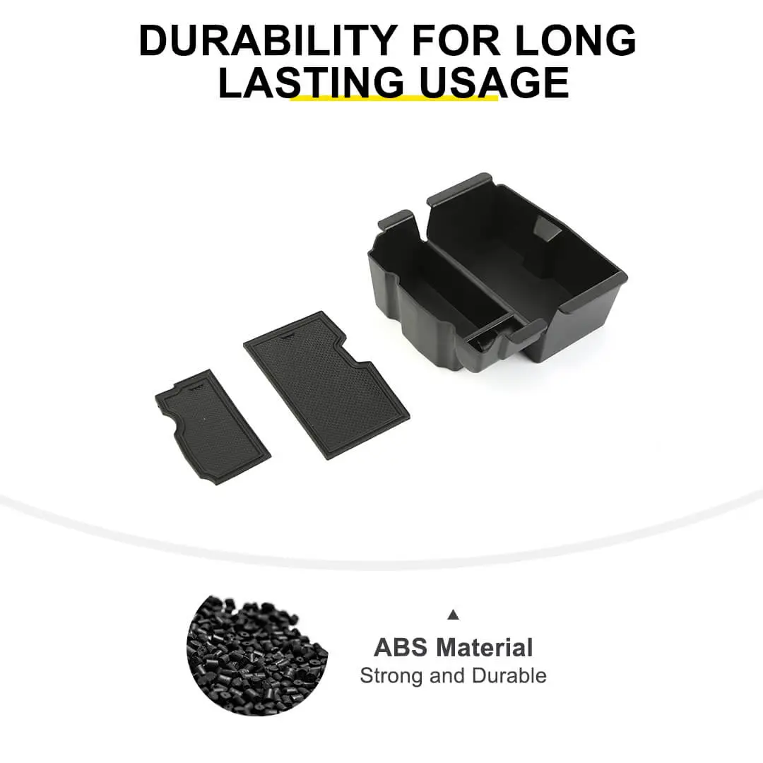 For 2018+ Jeep Wrangler JL JLU Center Console Organizer Tray Armrest Storage Box Divider - Image 11