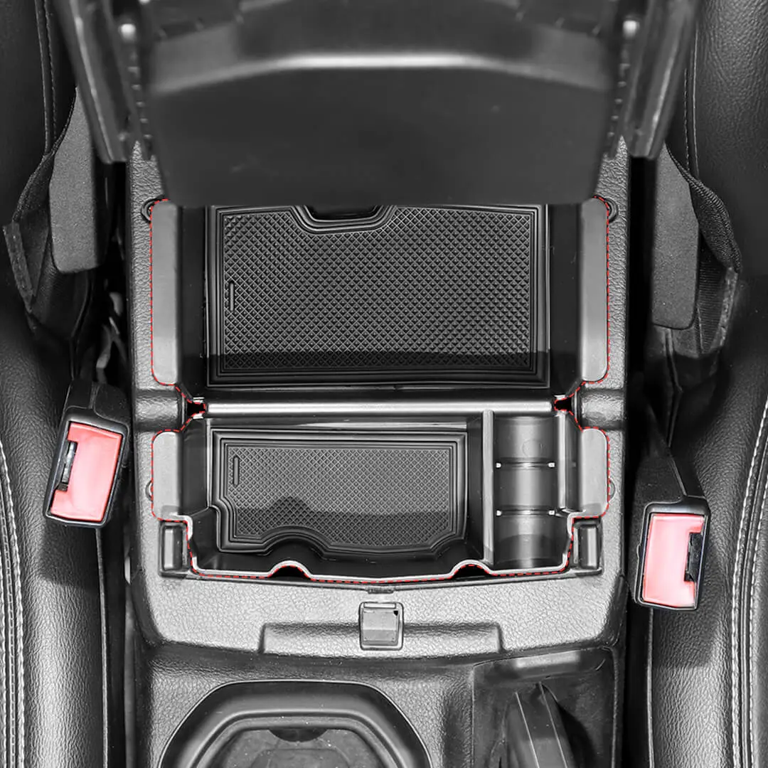 For 2018+ Jeep Wrangler JL JLU Center Console Organizer Tray Armrest Storage Box Divider - Image 5