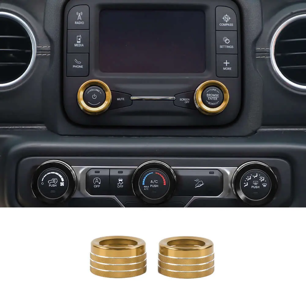 For 2018+ Jeep Wrangler JL JLU & Gladiator JT Center Console Small Screen Switch Knob Ring Trim - Image 10