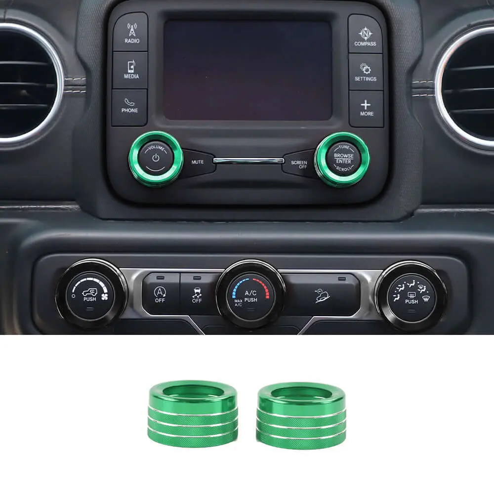 For 2018+ Jeep Wrangler JL JLU & Gladiator JT Center Console Small Screen Switch Knob Ring Trim - Image 12