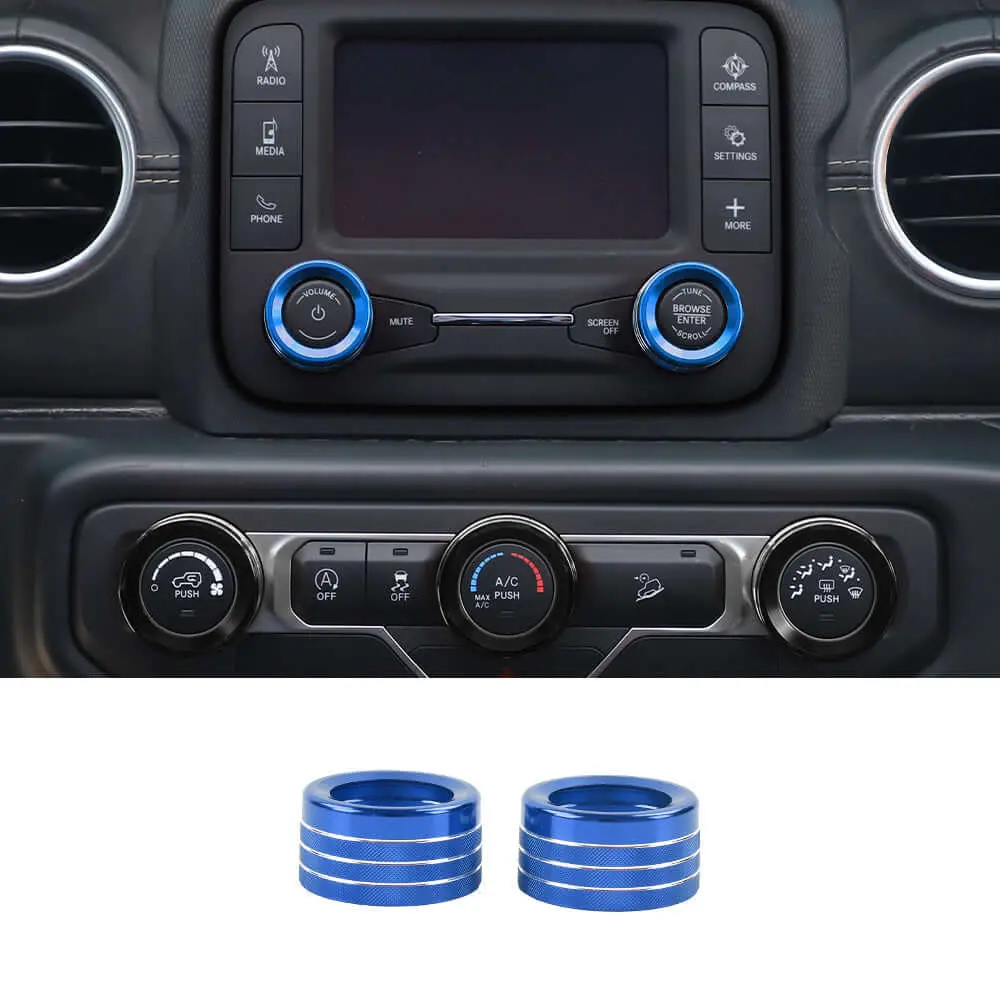 For 2018+ Jeep Wrangler JL JLU & Gladiator JT Center Console Small Screen Switch Knob Ring Trim - Image 14
