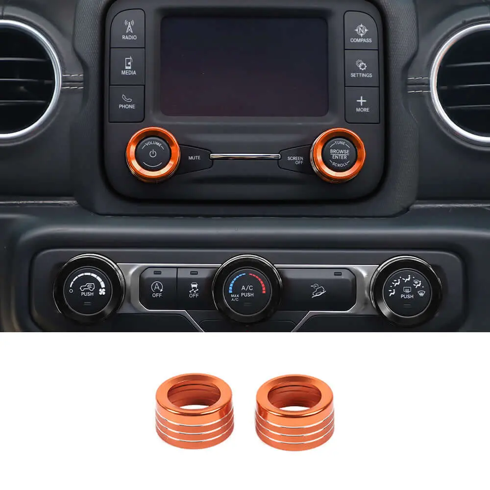 For 2018+ Jeep Wrangler JL JLU & Gladiator JT Center Console Small Screen Switch Knob Ring Trim - Image 15
