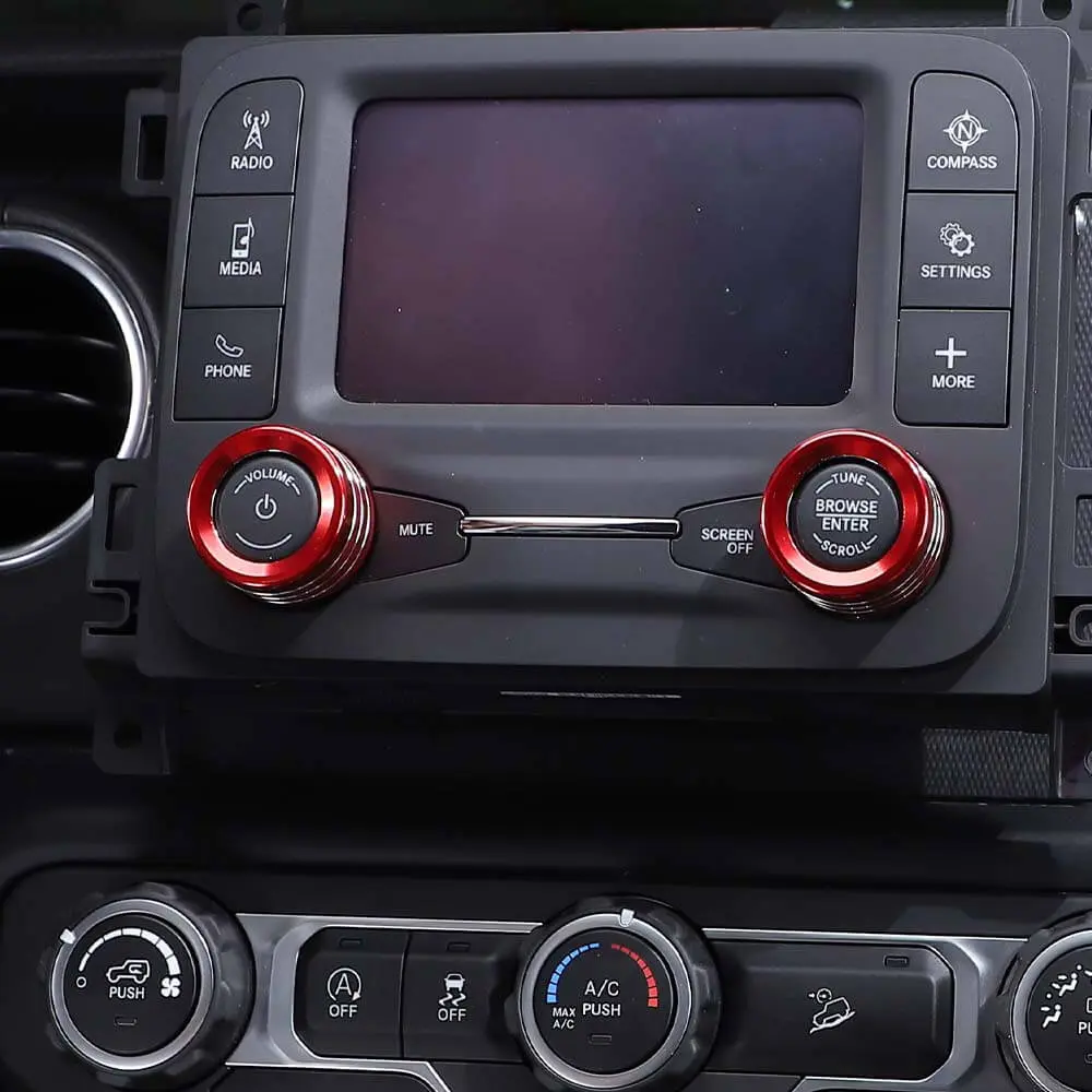 For 2018+ Jeep Wrangler JL JLU & Gladiator JT Center Console Small Screen Switch Knob Ring Trim - Image 5