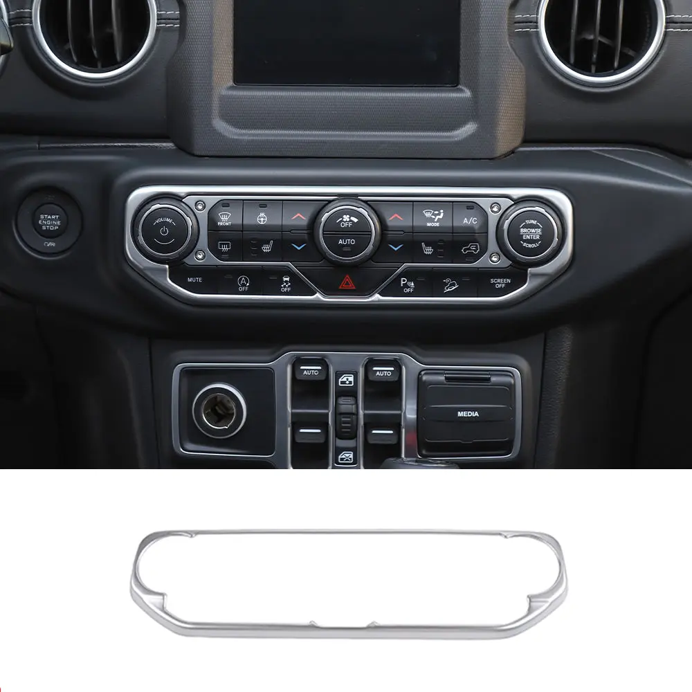 For 2018-2023 Jeep Wrangler JL JLU & Gladiator JT Center Control Air Conditioner Switch Trim Frame - Image 15