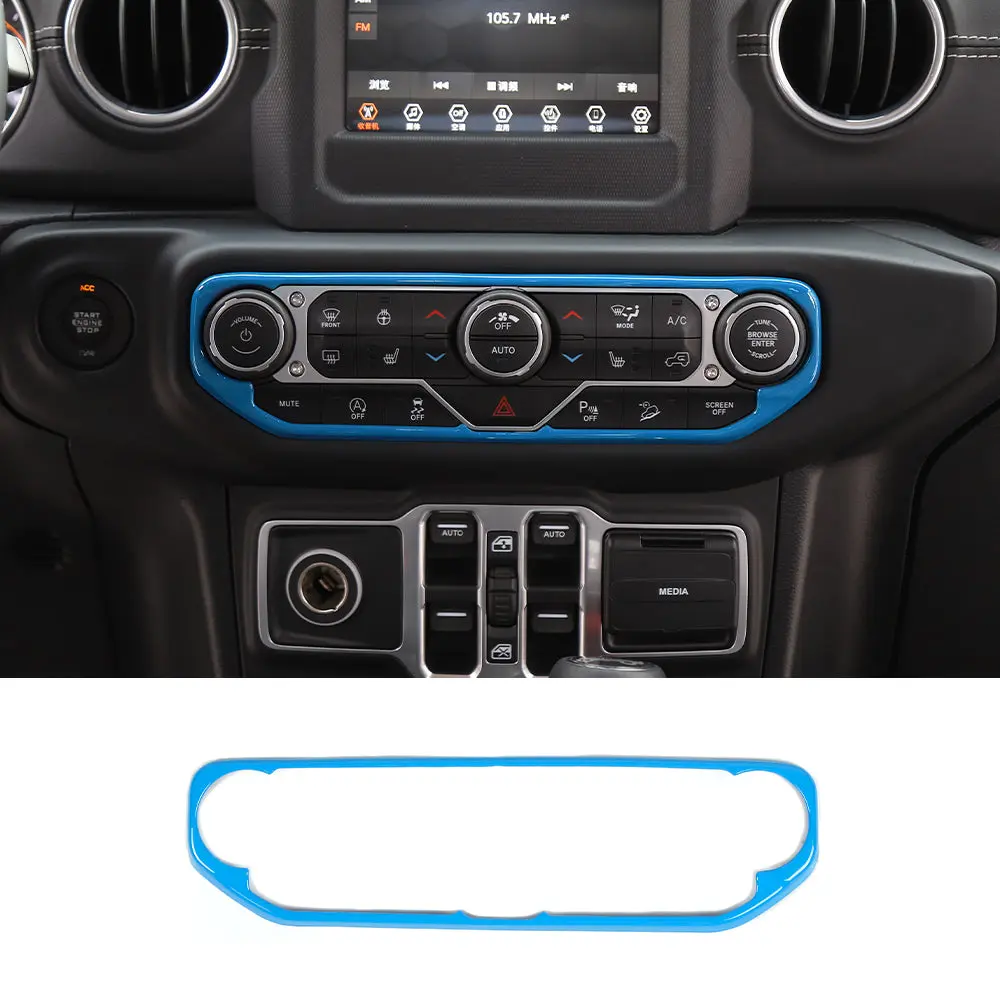 For 2018-2023 Jeep Wrangler JL JLU & Gladiator JT Center Control Air Conditioner Switch Trim Frame - Image 19