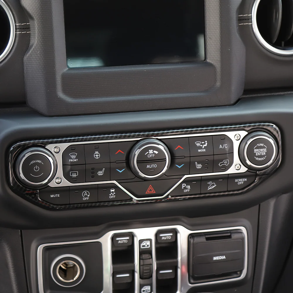 For 2018-2023 Jeep Wrangler JL JLU & Gladiator JT Center Control Air Conditioner Switch Trim Frame - Image 6