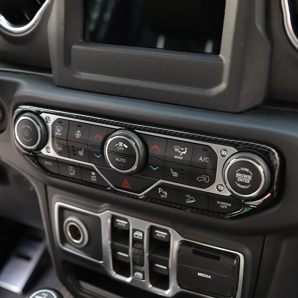 For 2018-2023 Jeep Wrangler JL JLU & Gladiator JT Center Control Air Conditioner Switch Trim Frame - Image 7