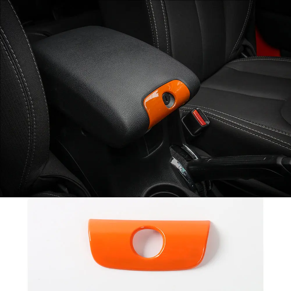 For 2011-2018 Jeep JK Wrangler&Unlimited Central Console Armrest Box Keyhole Cover Trim - Image 14