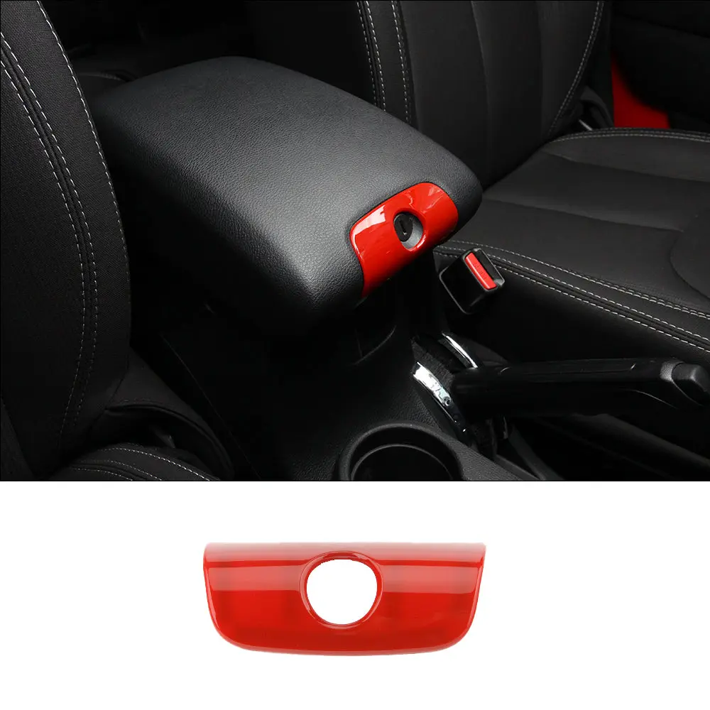 For 2011-2018 Jeep JK Wrangler&Unlimited Central Console Armrest Box Keyhole Cover Trim - Image 16