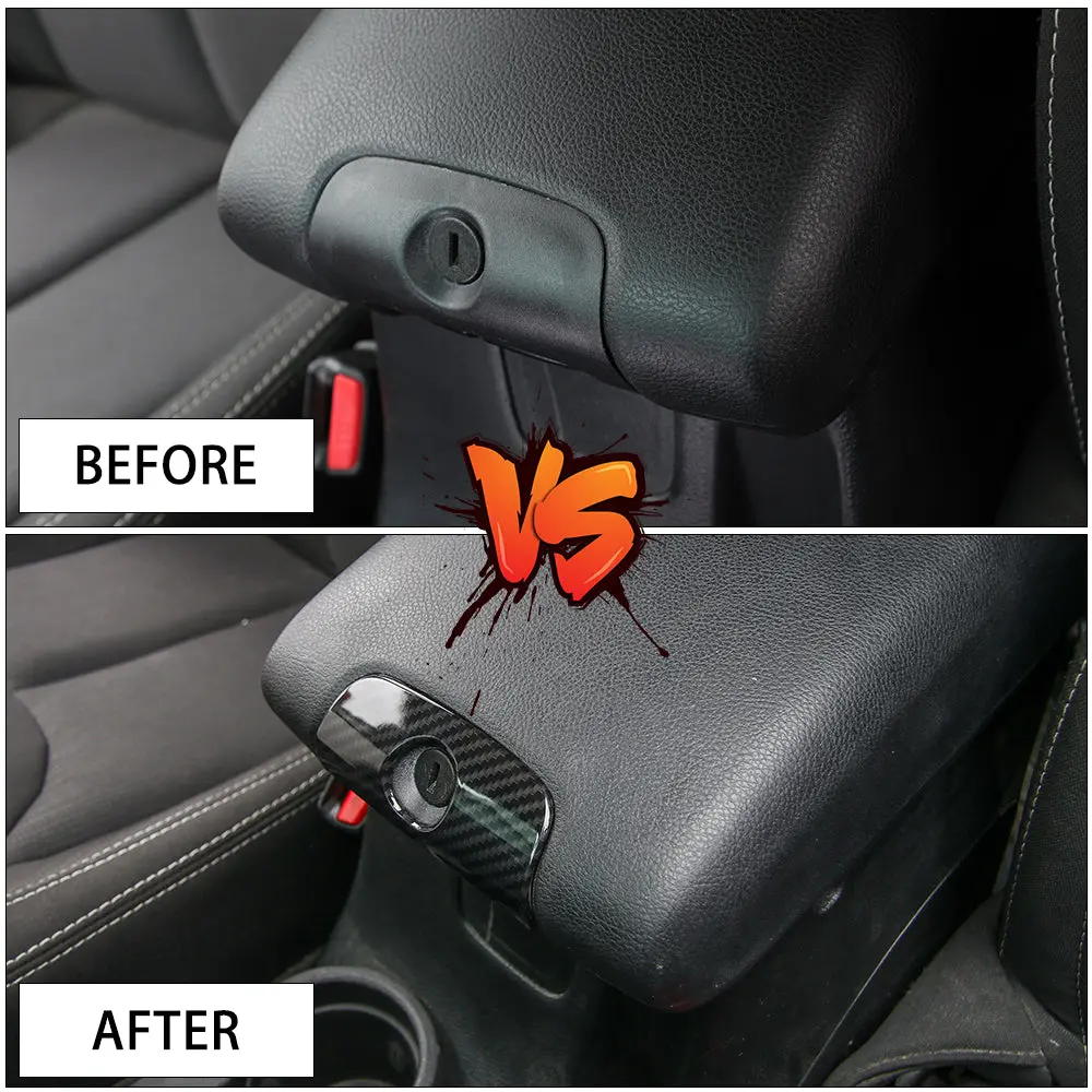 For 2011-2018 Jeep JK Wrangler&Unlimited Central Console Armrest Box Keyhole Cover Trim - Image 2