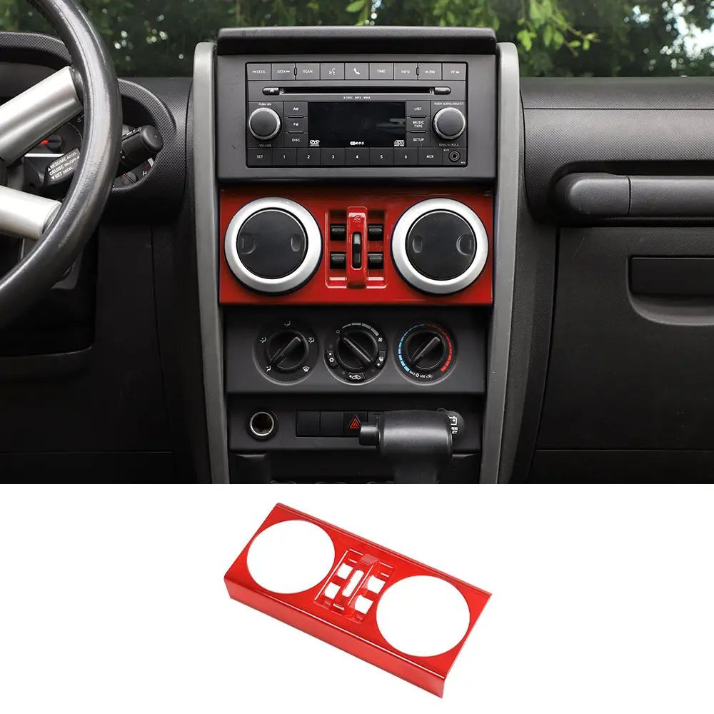 For 2007-2010 Jeep Wrangler JK JKU Central Control Window Button Panel Trim Cover - Image 10
