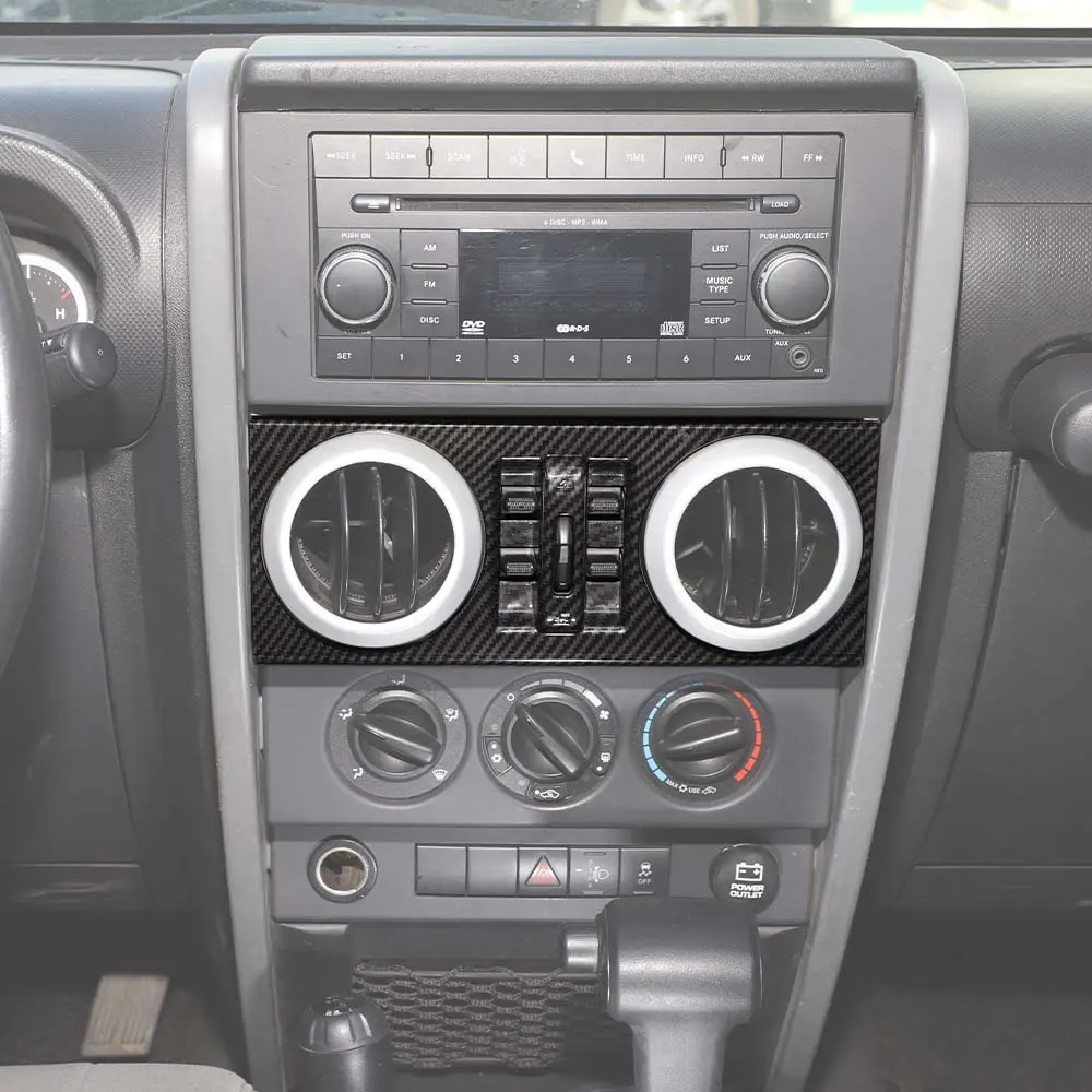 For 2007-2010 Jeep Wrangler JK JKU Central Control Window Button Panel Trim Cover - Image 3