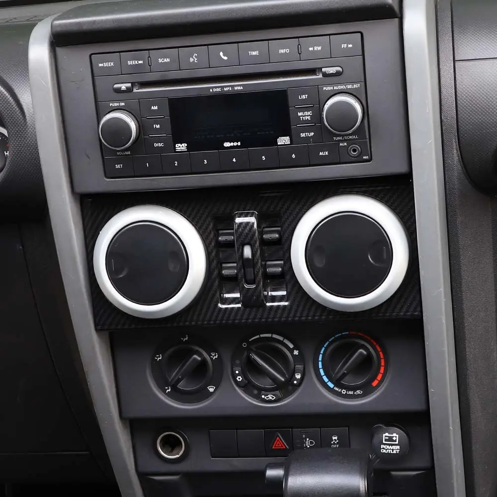 For 2007-2010 Jeep Wrangler JK JKU Central Control Window Button Panel Trim Cover - Image 7