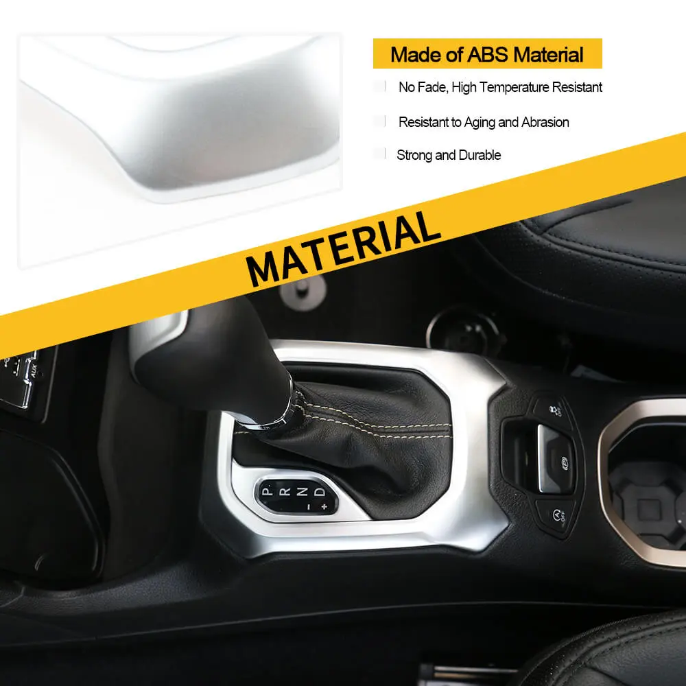 For 2015-2017 Jeep Renegade Central Gear Shift Panel Trim Cover Decor Frame - Image 6