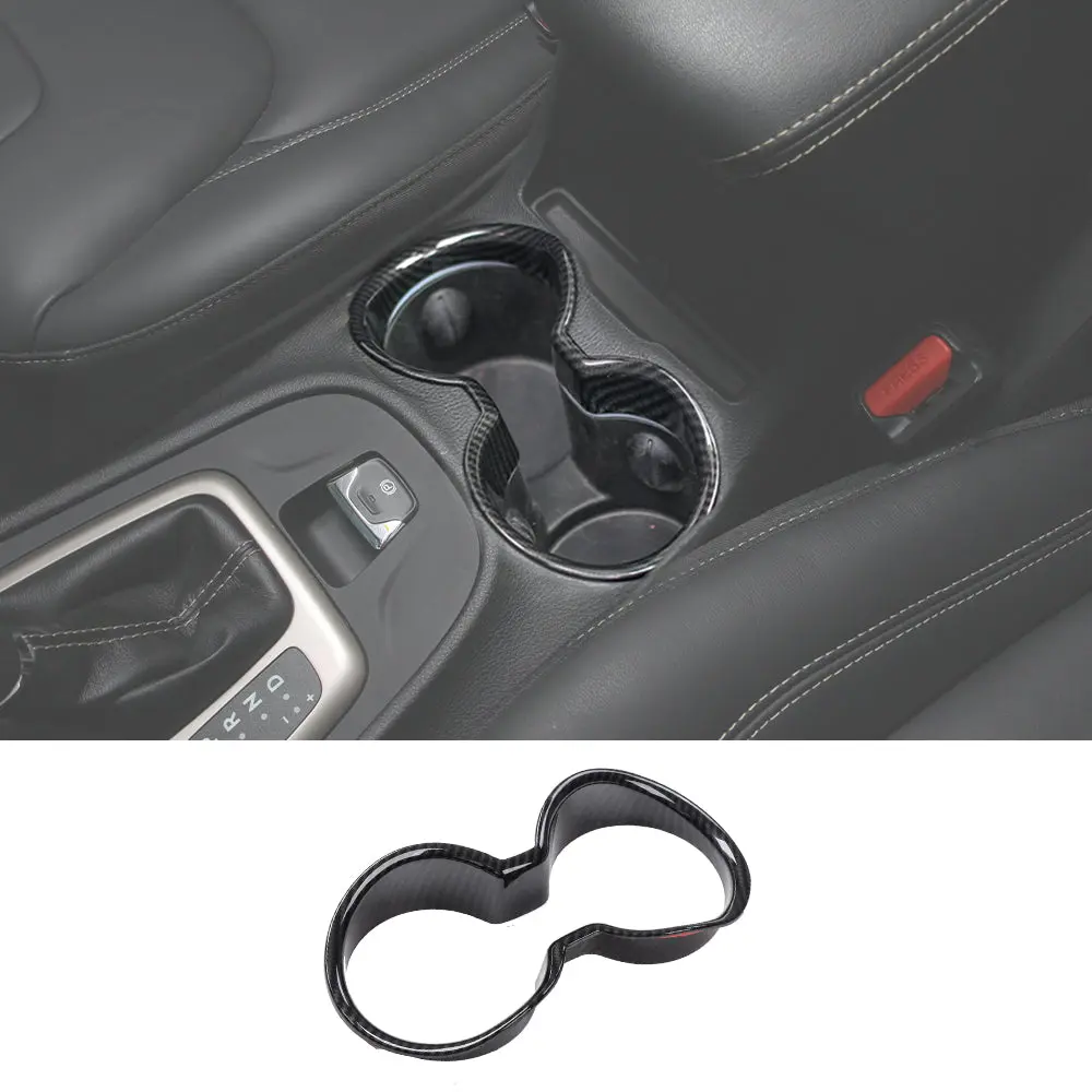 For 2014-2019 Jeep Cherokee Central Water Cup Holder Ring Decor Cover Trim
