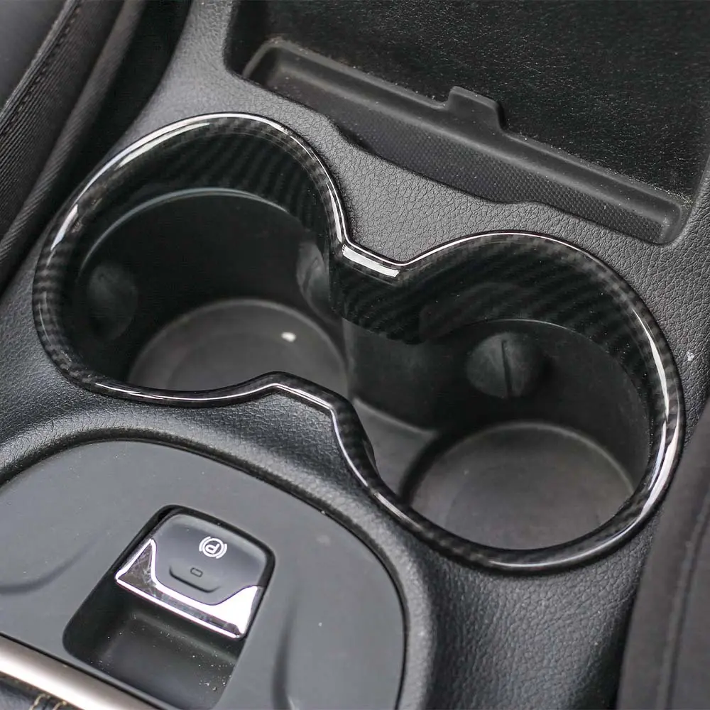 For 2014-2019 Jeep Cherokee Central Water Cup Holder Ring Decor Cover Trim - Image 5