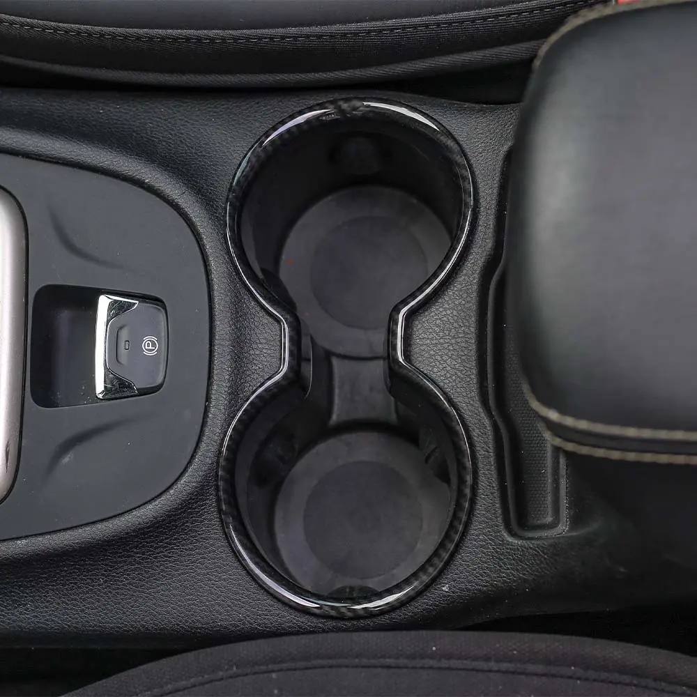 For 2014-2019 Jeep Cherokee Central Water Cup Holder Ring Decor Cover Trim - Image 7