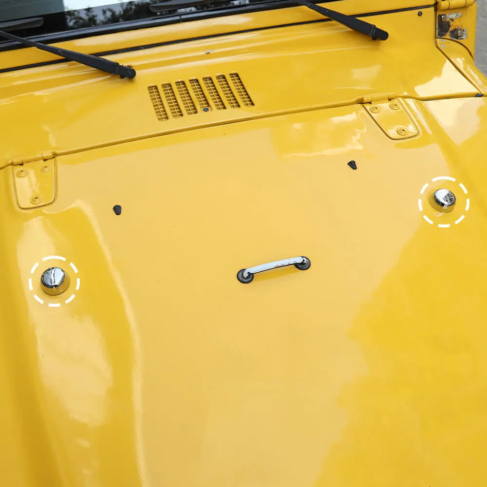 For 1997-2006 Jeep Wrangler TJ Chrome Car Engine Hood Rubber Head Cover Trim - Image 4
