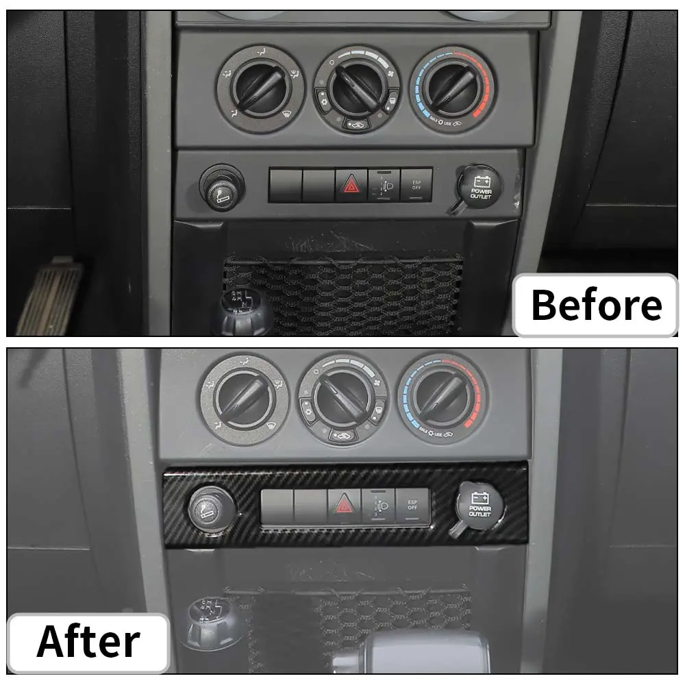 For 2007-2010 Jeep Wrangler JK JKU Cigarette Lighter Panel Trim Frame - Image 2