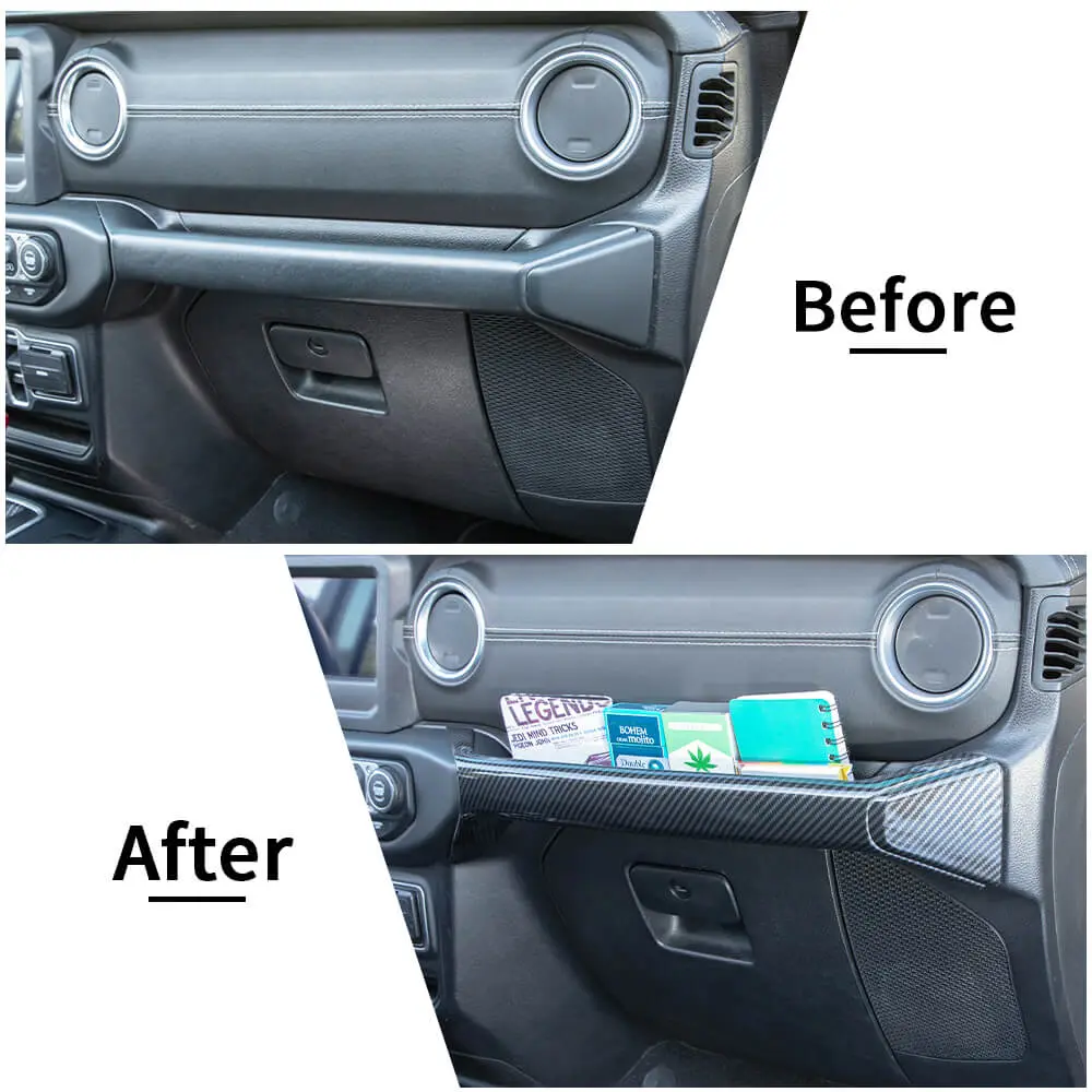 For 2018-2023 Jeep Wrangler JL JLU & Gladiator JT Co-Pilot Grab Bar Handle Storage Box Cover Trim - Image 2