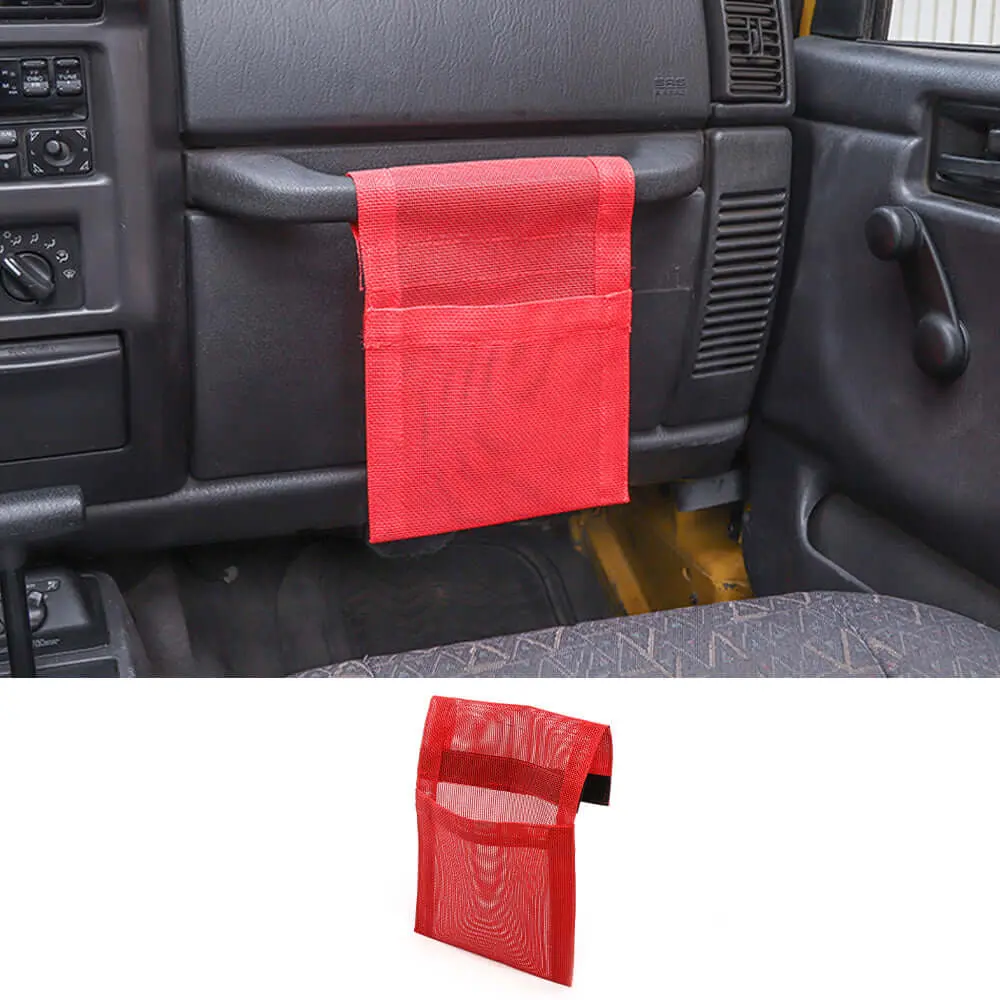 For Jeep Wrangler CJ YJ TJ JK JKU JL Co-Pilot Grab Bar Handle Hanging Storage Bags - Image 13