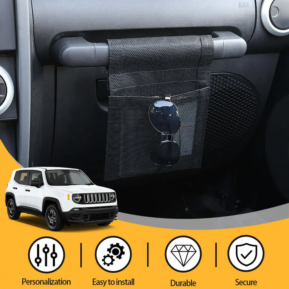 For Jeep Wrangler CJ YJ TJ JK JKU JL Co-Pilot Grab Bar Handle Hanging Storage Bags - Image 7