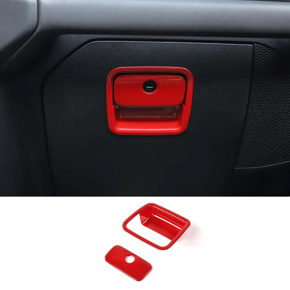 For 2018+ Jeep Wrangler JL JLU & Gladiator JT Co-Pilot Storage Glove Box Handle Cover Trim - Image 13