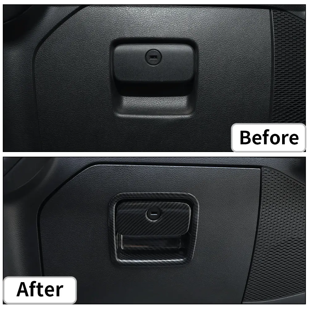 For 2018+ Jeep Wrangler JL JLU & Gladiator JT Co-Pilot Storage Glove Box Handle Cover Trim - Image 2