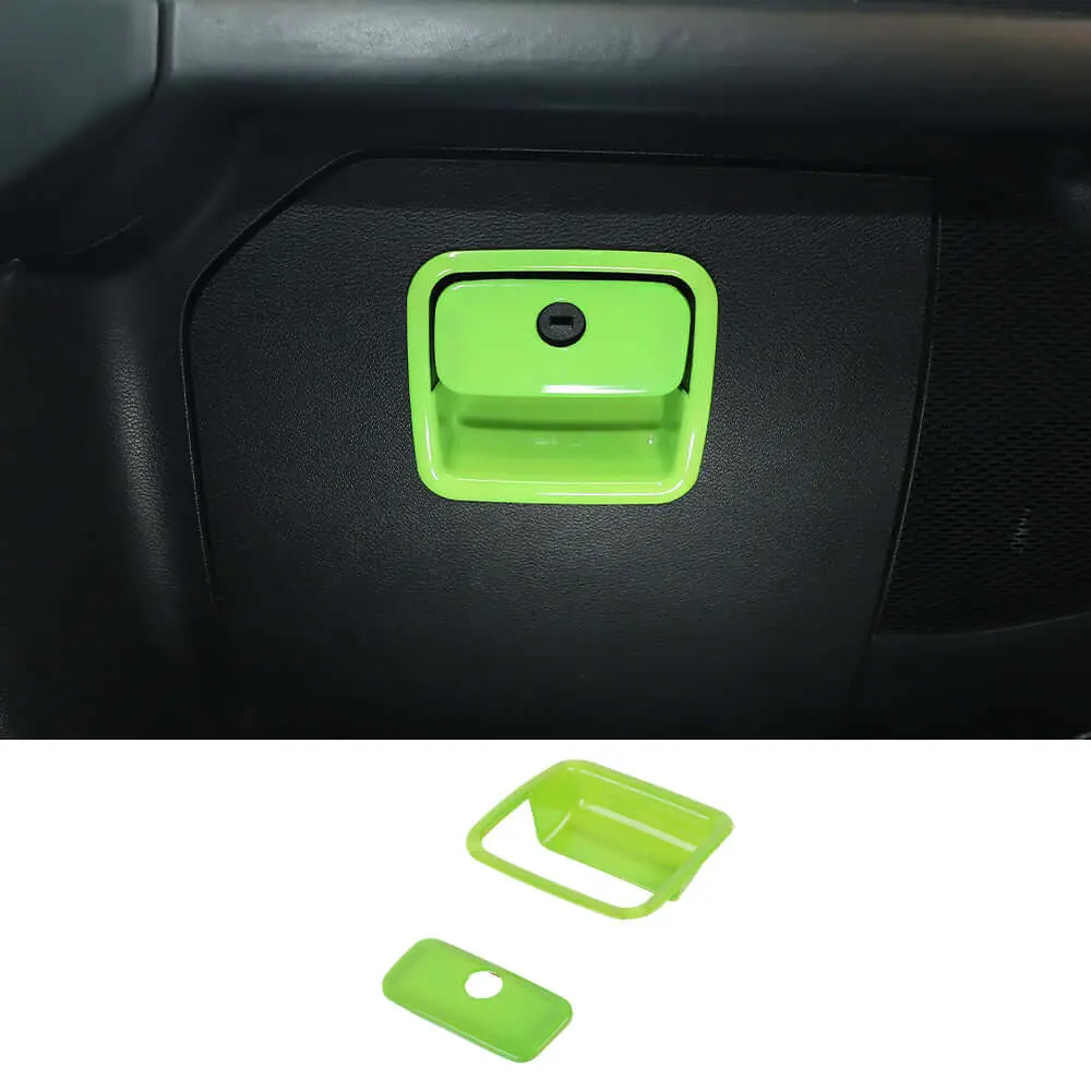 For 2018+ Jeep Wrangler JL JLU & Gladiator JT Co-Pilot Storage Glove Box Handle Cover Trim - Image 9