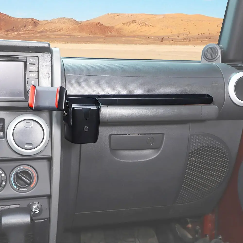 For 2007-2010 Jeep Wrangler JK Co-pilot Grab Bar Handle Storage Box & Phone Holder Base - Image 5