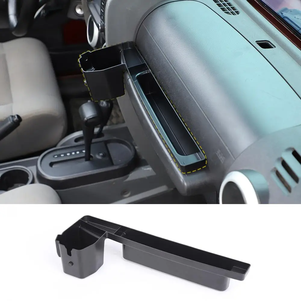 For 2007-2010 Jeep Wrangler JK Co-pilot Grab Bar Handle Storage Box & Phone Holder Base - Image 8