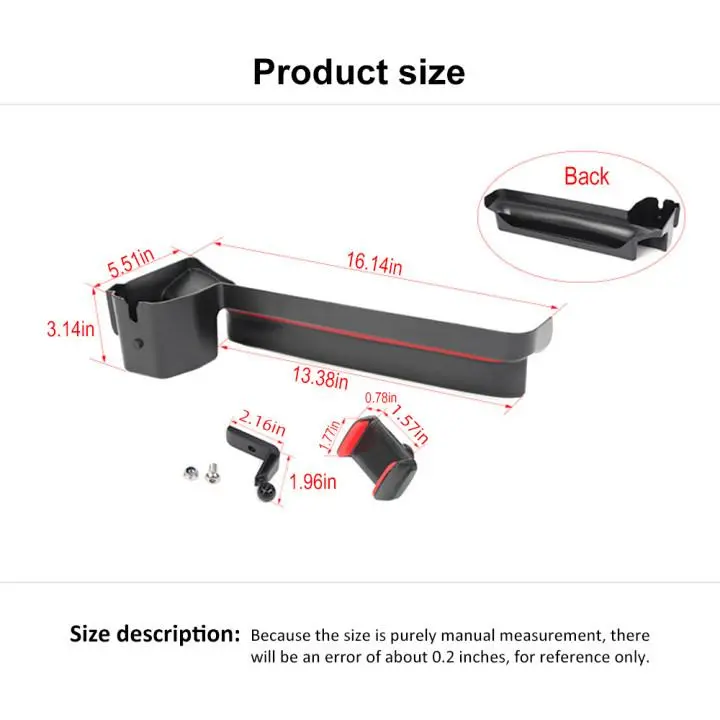 For 2018-2023 Jeep Wrangler JL/ Gladiator JT Co-pilot Grab Bar Handle Storage Box Phone Holder Base - Image 7