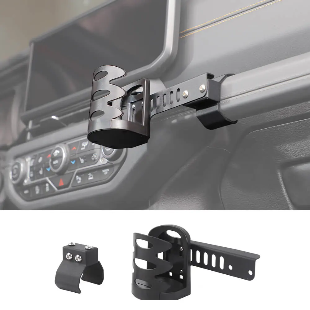 For 2024+ Jeep Wrangler JL & Gladiator JT Co-pilot Handlebar Water Cup Holder Mount Bracker