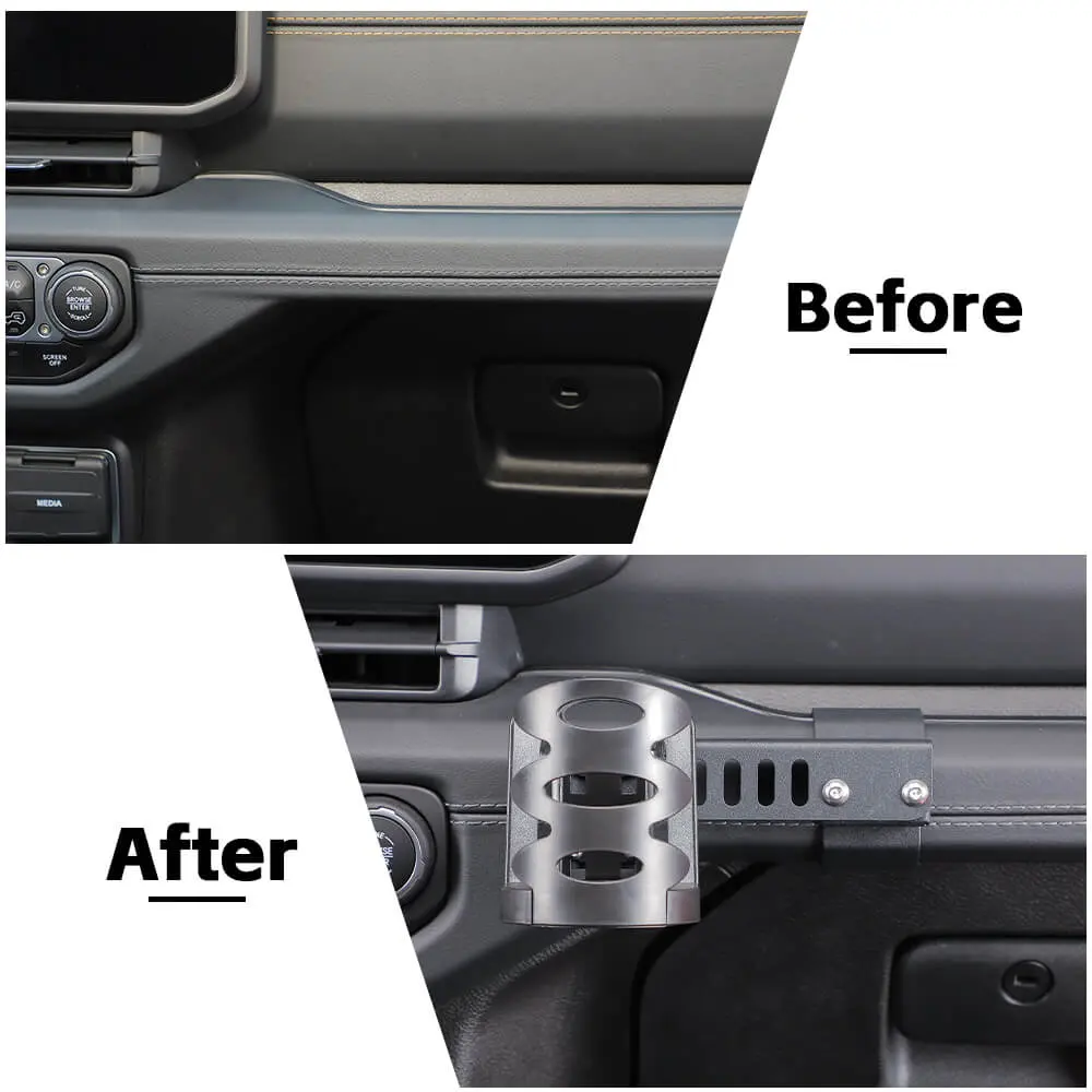 For 2024+ Jeep Wrangler JL & Gladiator JT Co-pilot Handlebar Water Cup Holder Mount Bracker - Image 2