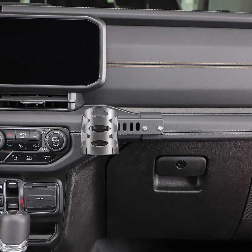 For 2024+ Jeep Wrangler JL & Gladiator JT Co-pilot Handlebar Water Cup Holder Mount Bracker - Image 3
