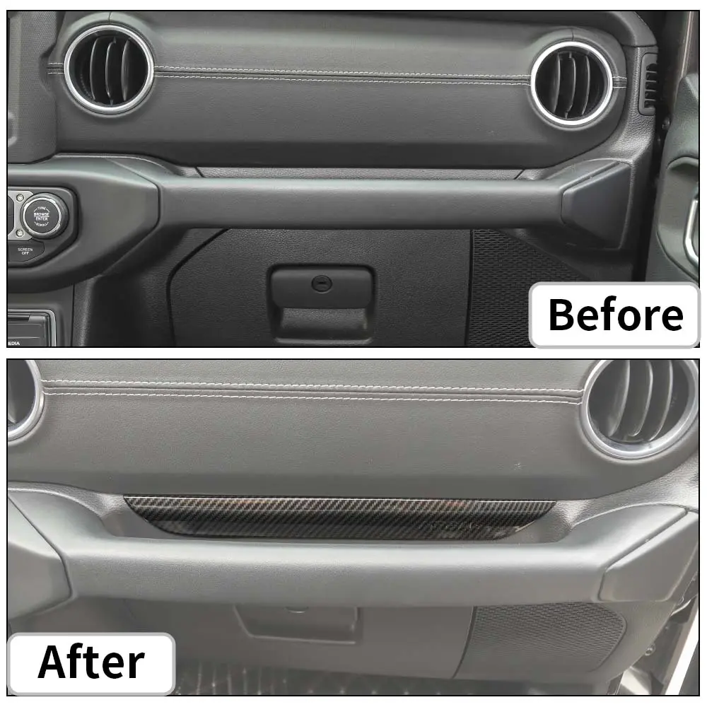 For 2018-2023 Jeep Wrangler JL/Gladiator JT Co-Pilot Inner Handle Strip Cover Trim - Image 2