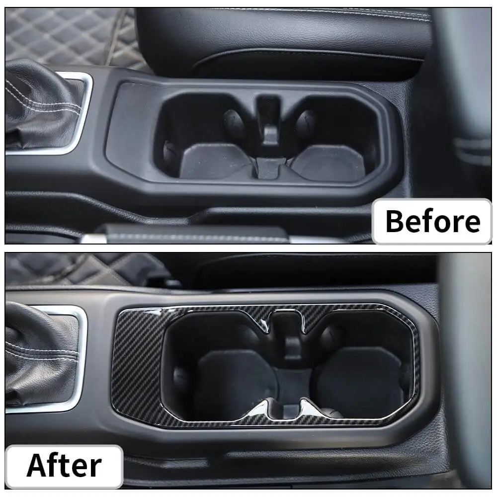 For 2018+ Jeep wangler JL JLU Gladiator JT Cup Holder Cover Frame Trim - Image 2