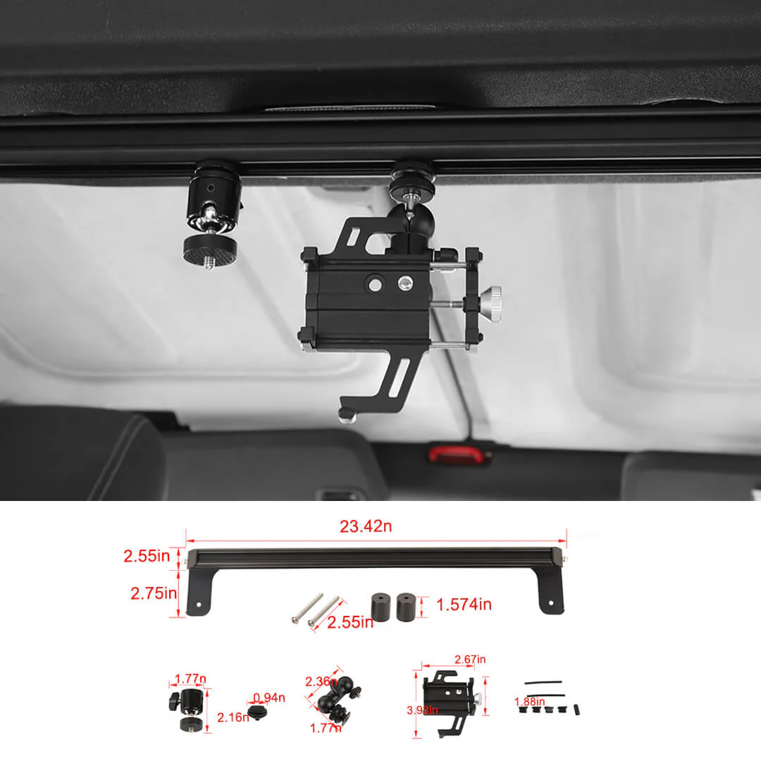 For 2011-2018 Jeep Wrangler JK JKU Dash Camera & Phone Holder Mount Stand