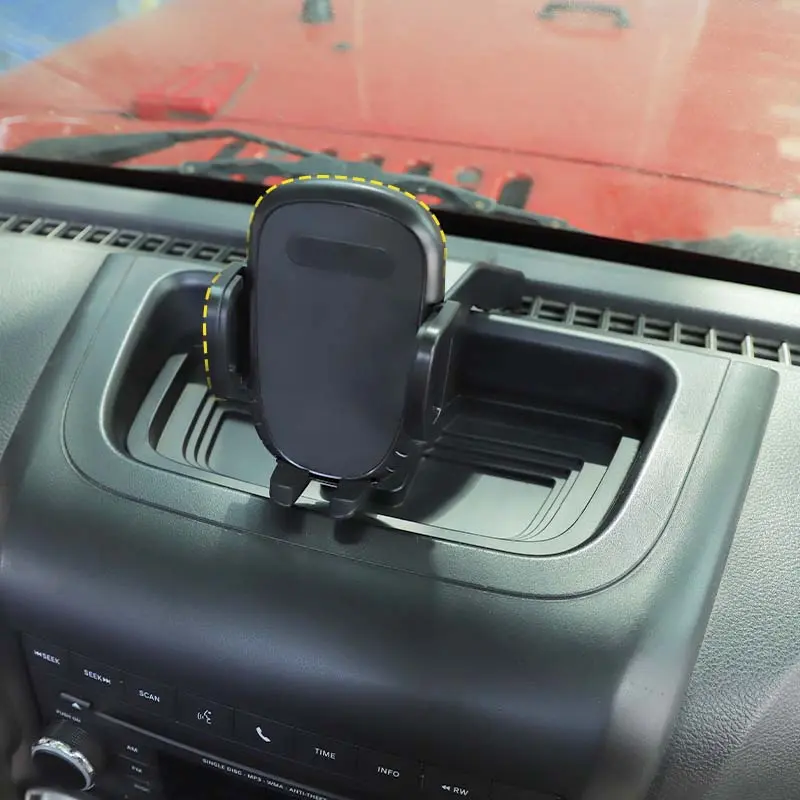 For 2012-2018 Jeep Wrangler JK Dash Tray With Phone Holder Storage Box - Image 3