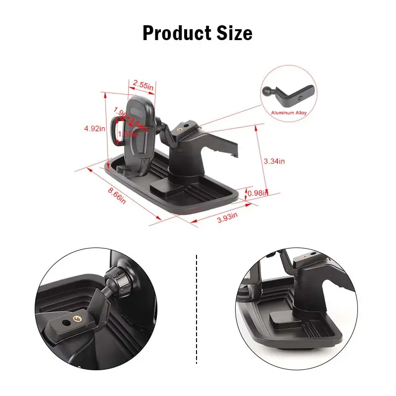 For 2012-2018 Jeep Wrangler JK Dash Tray With Phone Holder Storage Box - Image 8