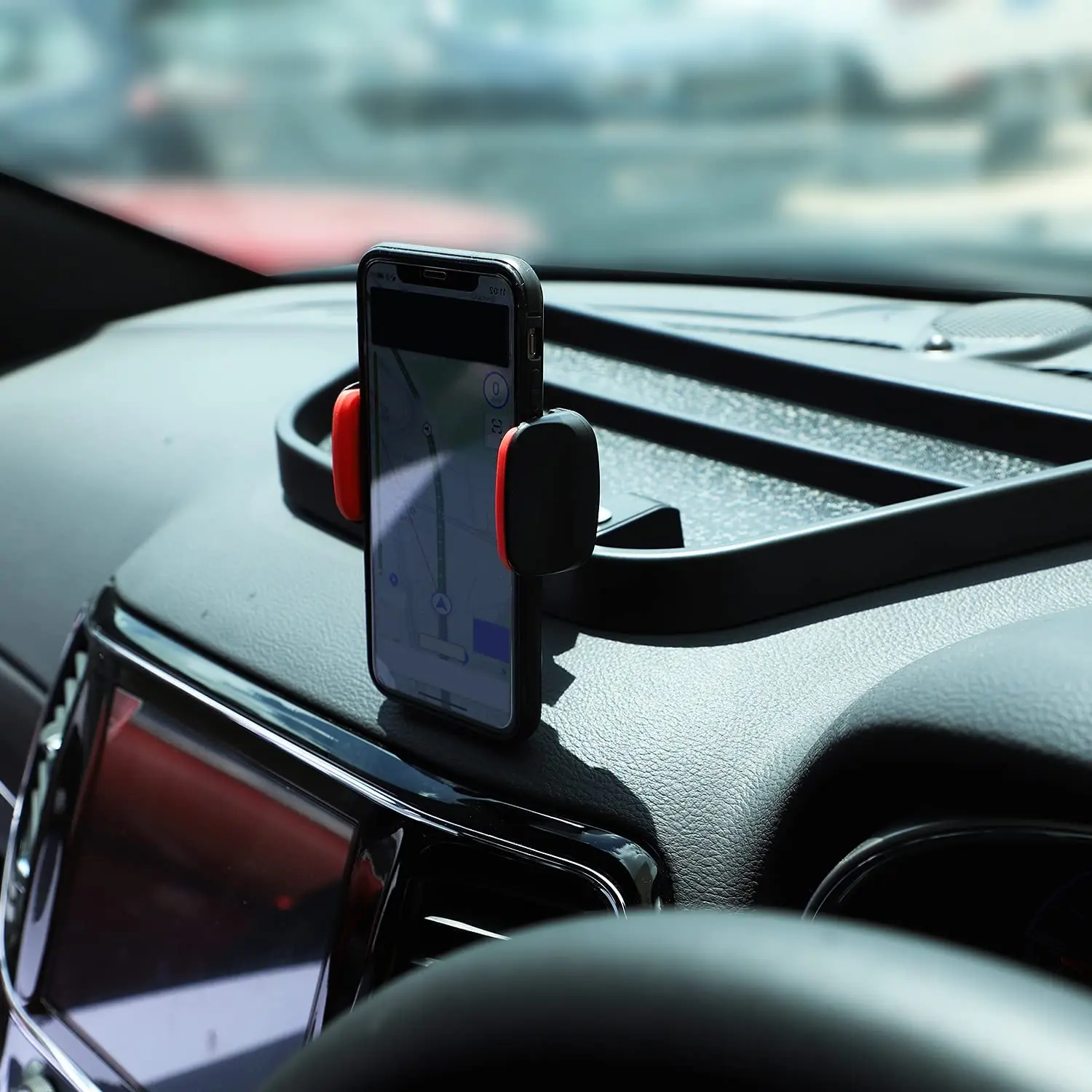 For 2011-2021 Jeep Grand Cherokee WK2 Dash Phone Holder with Storage Tray, Phone Bracket Organizer - Image 5