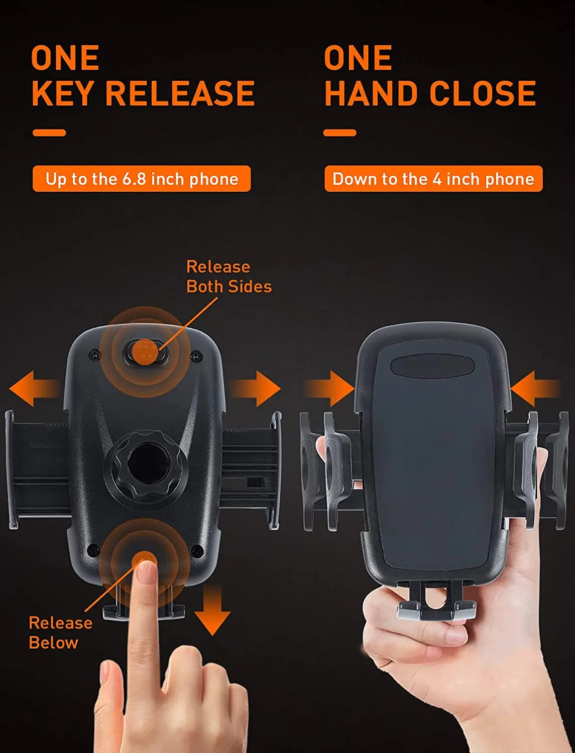 For 2011-2018 Jeep Wrangler JK JKU Dash Tray Mount Phone Clamp Holder, Black - Image 7