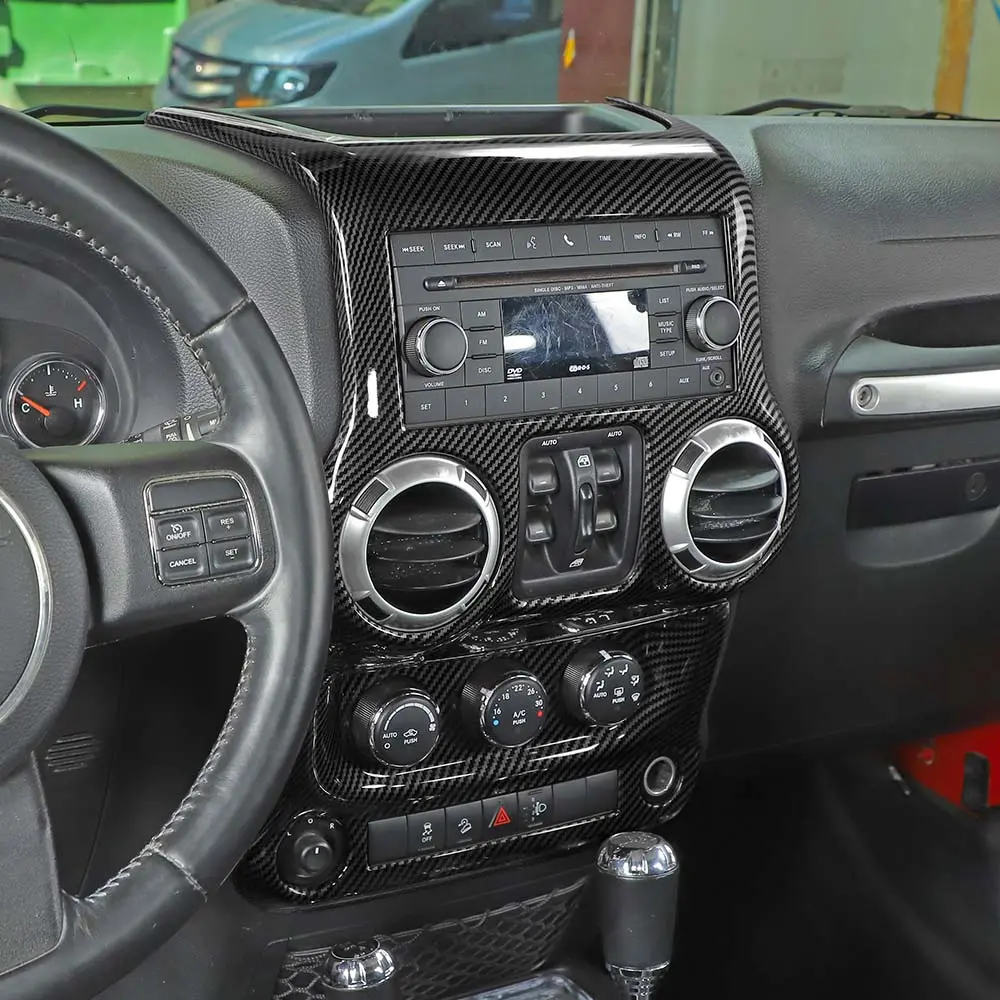For 2011-2018 Jeep Wrangler JK Dashboard Central Panel Cover Trim Kit - Image 5