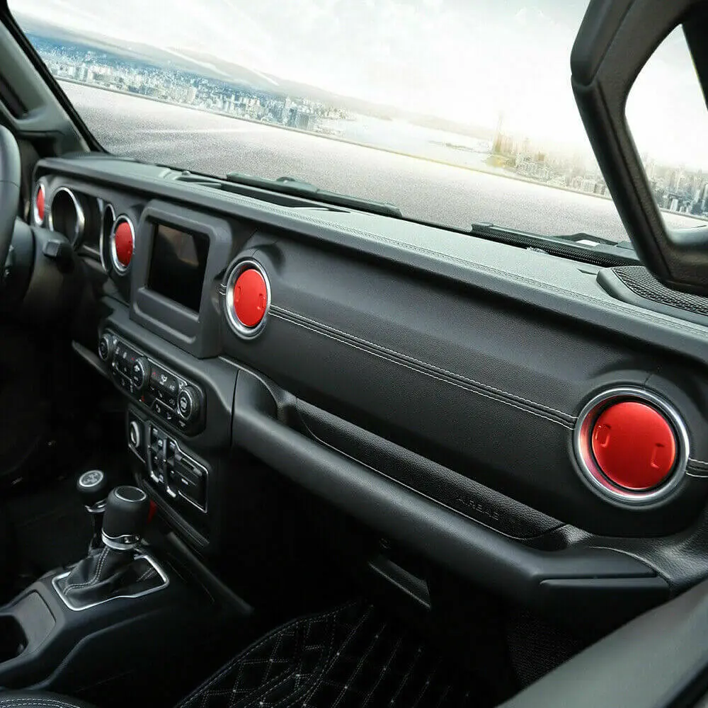 For 2018+ Jeep Wrangler JL Gladiator JT Dashboard & Armrest Box Air Condition Vent Cover Trim - Image 4