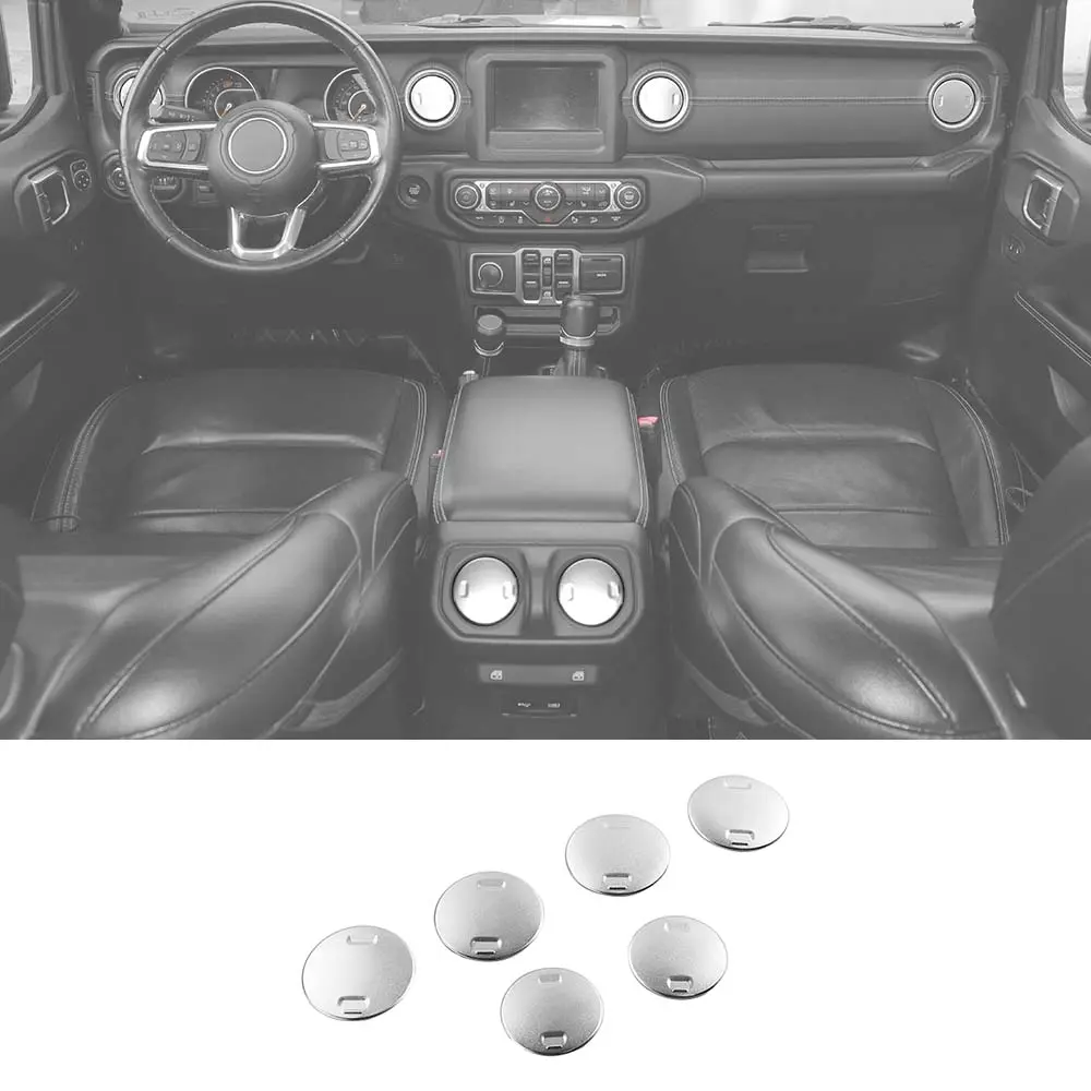 For 2018+ Jeep Wrangler JL Gladiator JT Dashboard & Armrest Box Air Condition Vent Cover Trim - Image 8