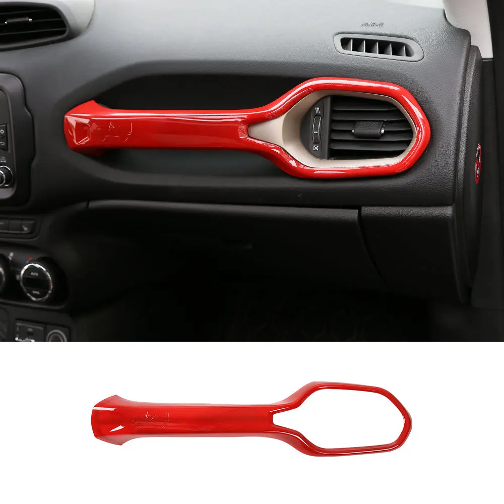 For 2015+ Jeep Renegade Dashboard Co-pilot Handle Cover Trim - Image 10