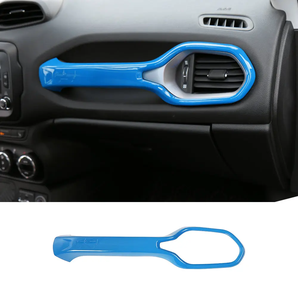 For 2015+ Jeep Renegade Dashboard Co-pilot Handle Cover Trim - Image 11
