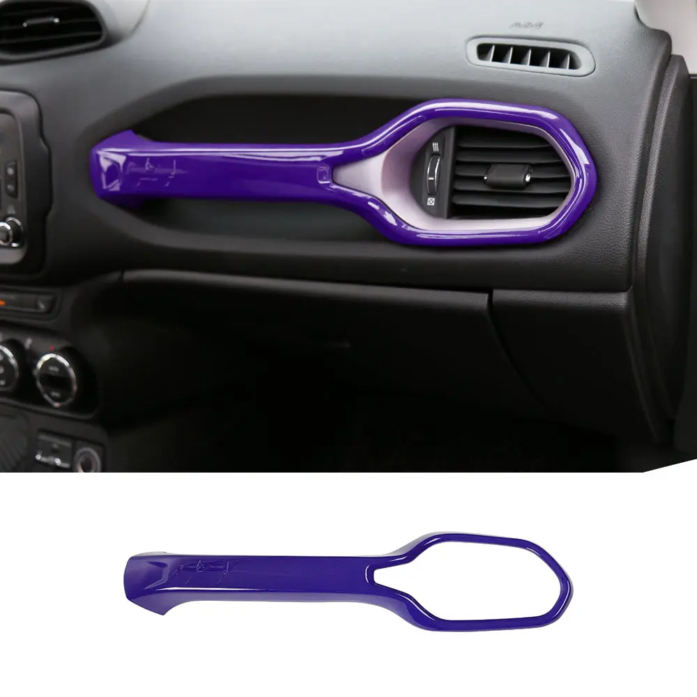 For 2015+ Jeep Renegade Dashboard Co-pilot Handle Cover Trim - Image 12