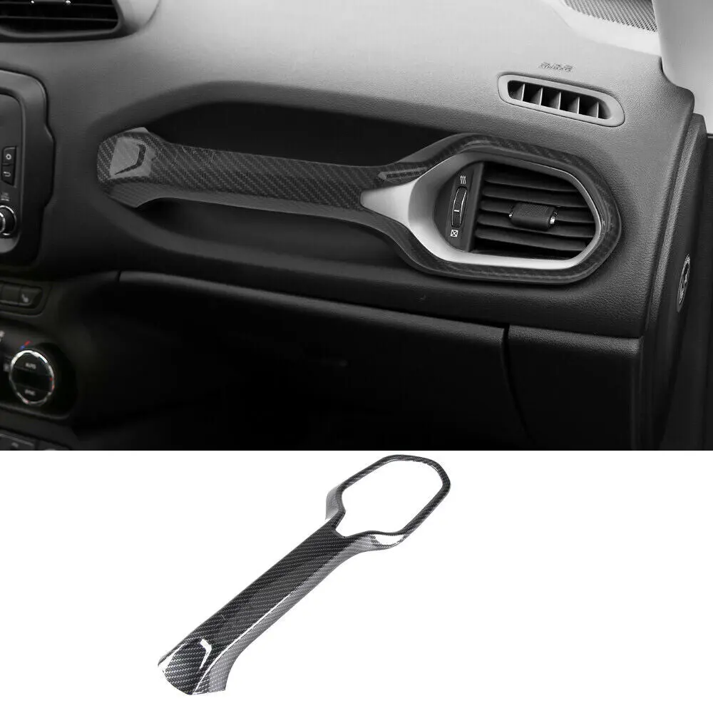 For 2015+ Jeep Renegade Dashboard Co-pilot Handle Cover Trim - Image 2