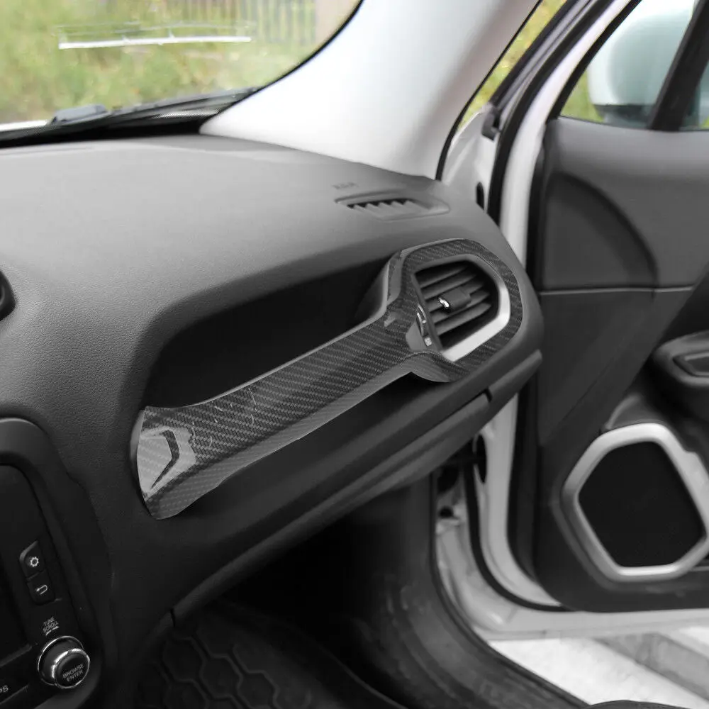 For 2015+ Jeep Renegade Dashboard Co-pilot Handle Cover Trim - Image 3